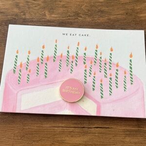 Kate Spade Gold Button Birthday Card